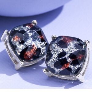 Earrings NWT Silver leopard